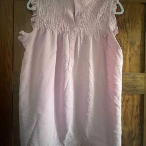 Pink Sleeveless Blouse L